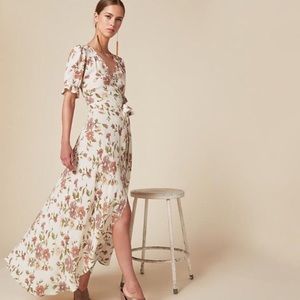 Reformation Addilyn Wrap Dress Small